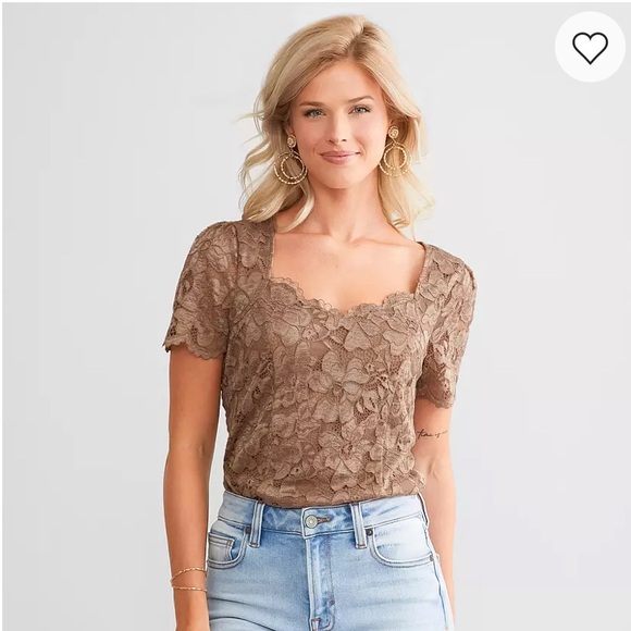 Daytrip Lace Blouse Lined NEW size L - Picture 2 of 12